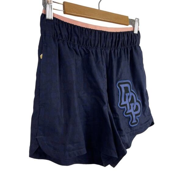 Puma x Dapper Dan Women's Jacquard Athletic Shorts Navy and Pink Size Small - Picture 7 of 15